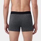 Men's Dark Grey Regular Fit Elasticated Trunks, Dark Grey, small