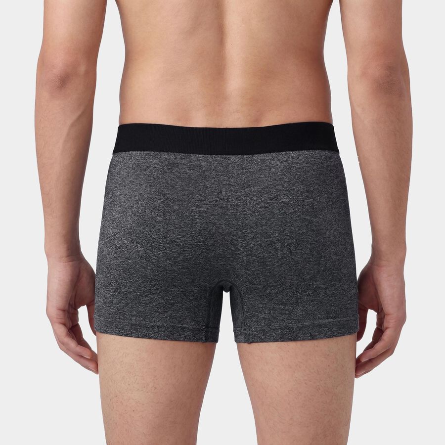 Men's Dark Grey Regular Fit Elasticated Trunks, Dark Grey, large