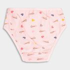Girls' Light Pink and Soft Lavender Regular Fit Printed and Solid Panty, गहरा ग्रे, small