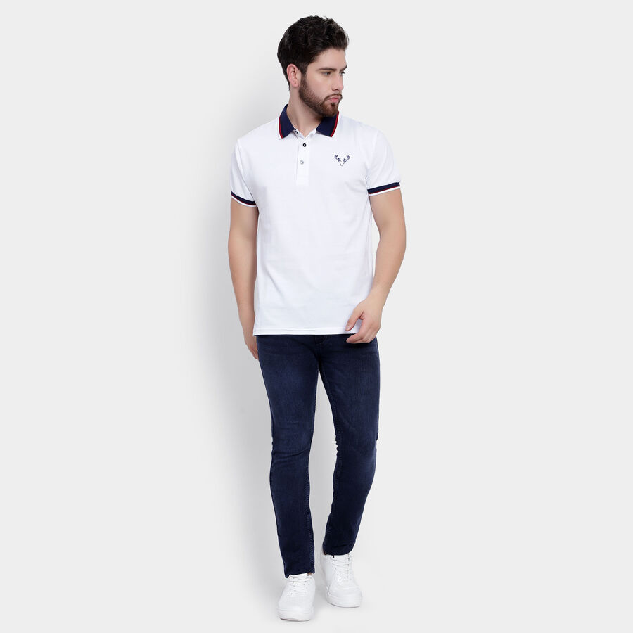 Solid Polo Shirt, White, large image number null