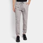 Men's Slim Fit Casual Trousers, हल्का ग्रे, small image number null