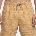 Men's Beige Regular Fit Chino Bermuda Shorts, गहरा पीला, small
