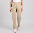 Women's Beige Star Printed Elastic Waist Pyjama, गहरा पीला, small