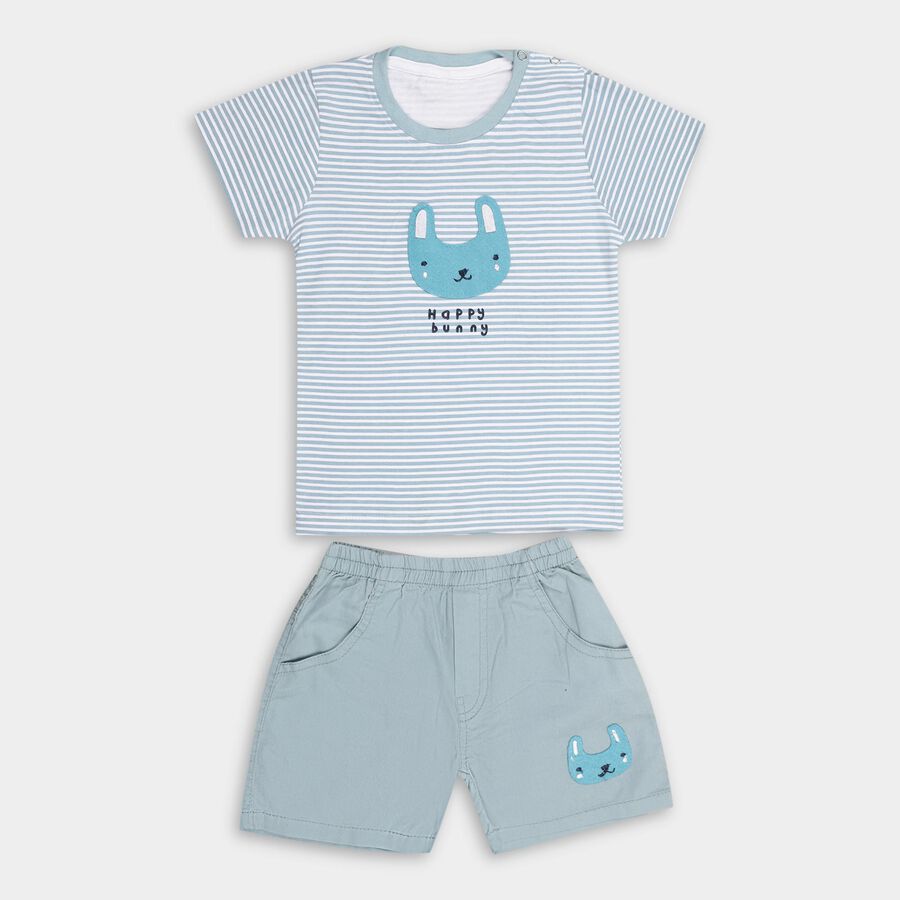 Infants' 100% Cotton Baba Suit , टील ब्लू, large image number null