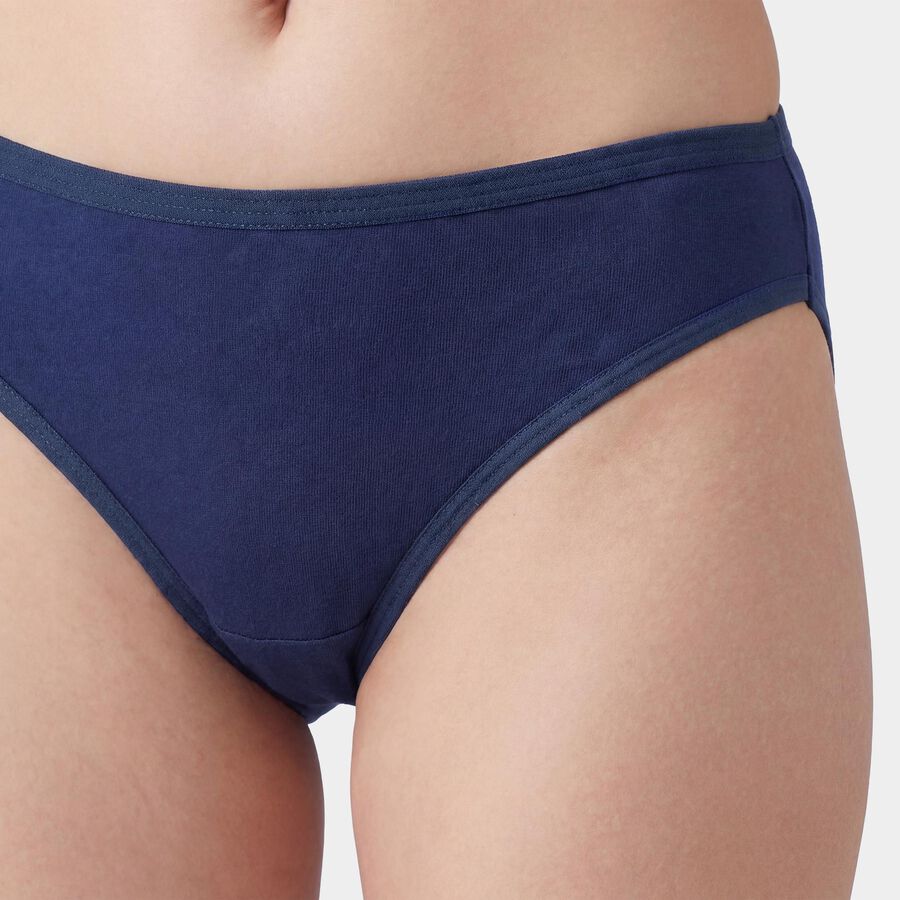 Women's Navy Blue Regular Fit Printed Panty, Navy Blue, large
