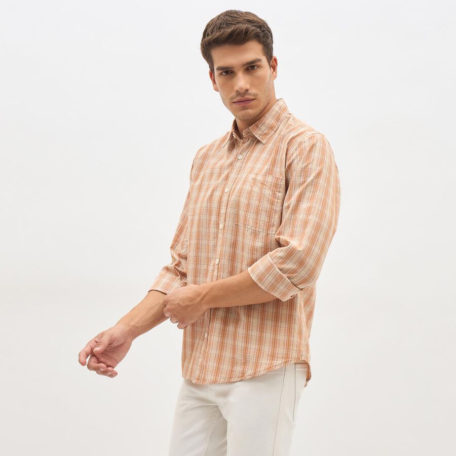 Men's Casual Shirt , Peach, large image number null
