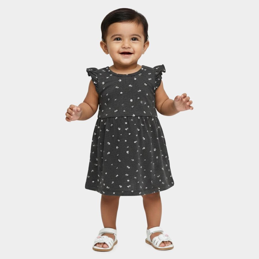 Infants' Frock, गहरा ग्रे, large