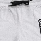 Boys' Light Grey Cotton Blend Jogger Pyjama with Black Knee Patches, एक्रू मिश्रित, small