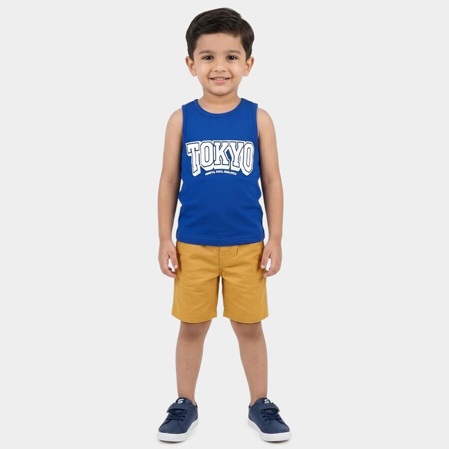 Boys' T-Shirt, रॉयल ब्लू, large