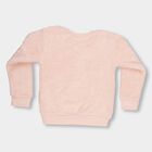 Girls Light Pink Crew Neck Casual Sweatshirt, Light Pink, small image number null
