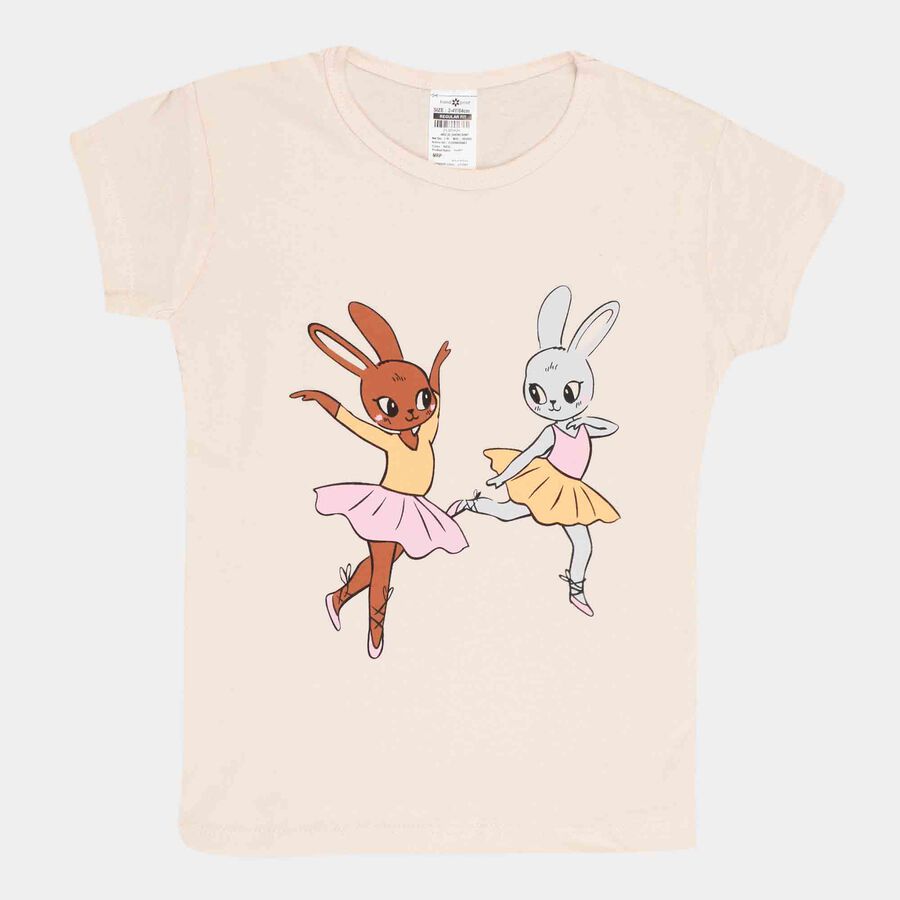Printed T-Shirt, Beige, large image number null
