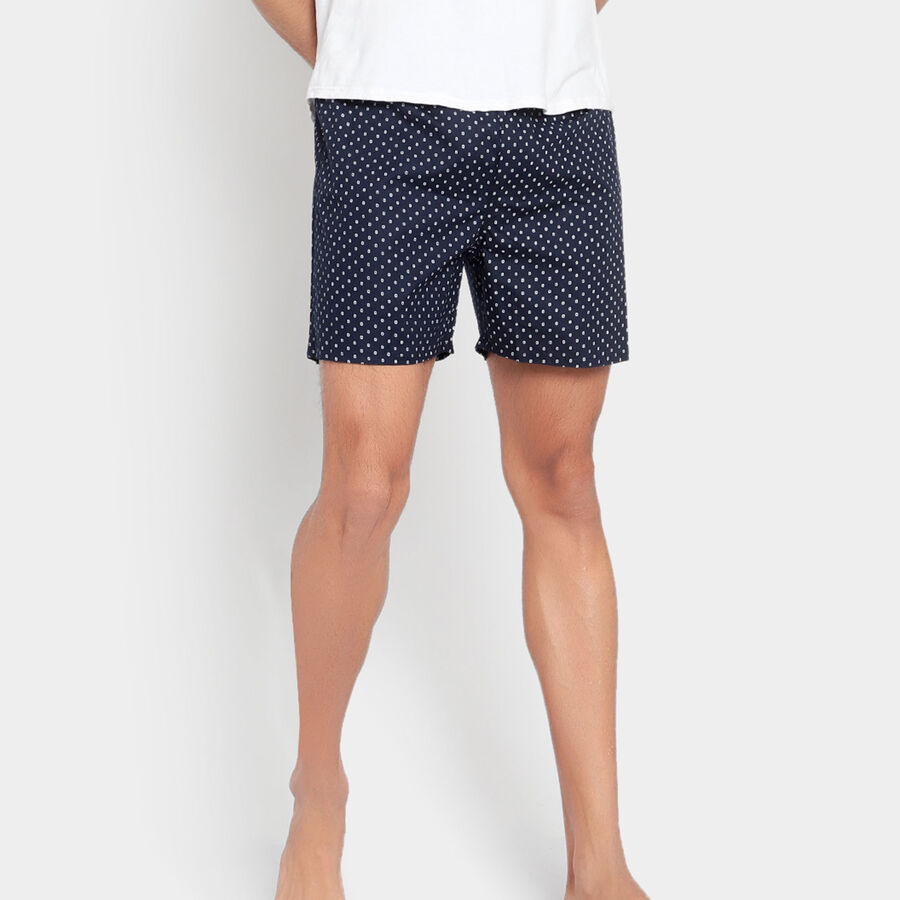Cotton Printed Boxers, Navy Blue, large image number null