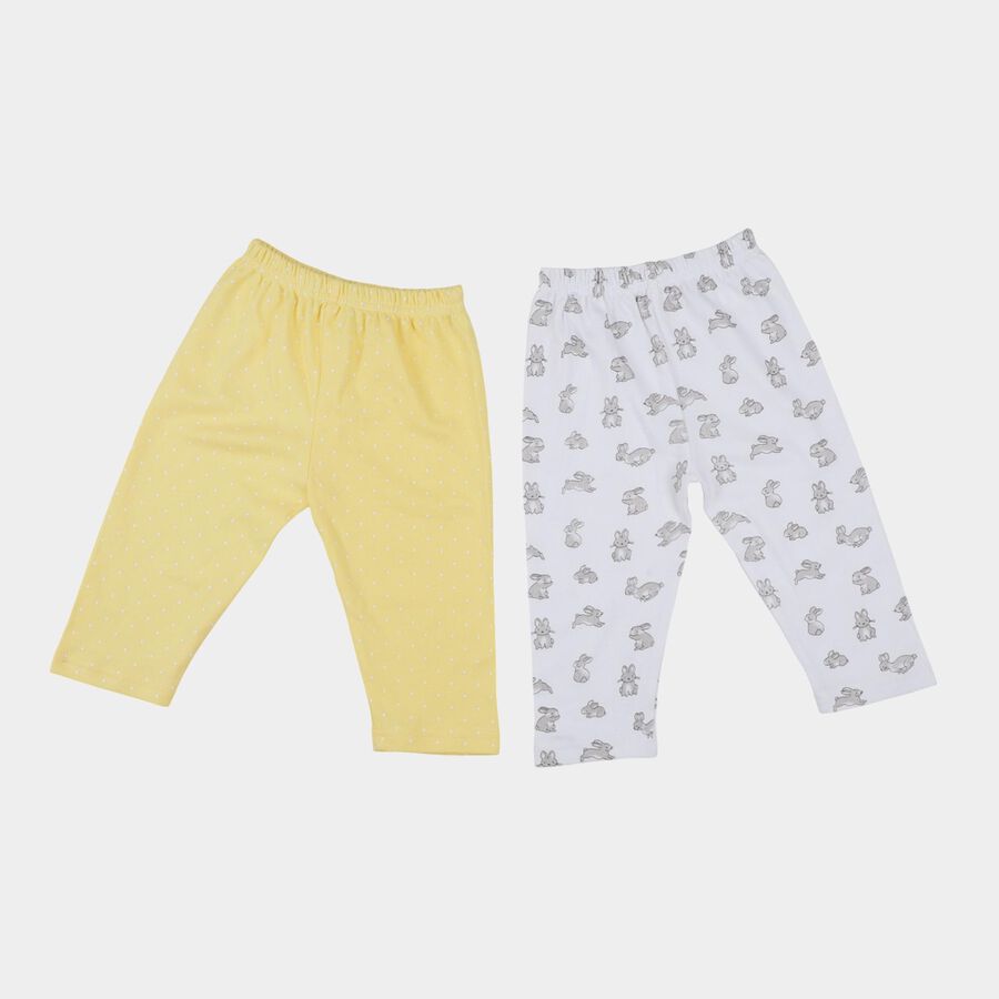Infants Yellow and White Printed Cotton Pyjama Set, Yellow, large