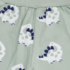 Infants Light Sage Green Dinosaur Printed Cotton Pyjama, हल्का हरा, small image number null