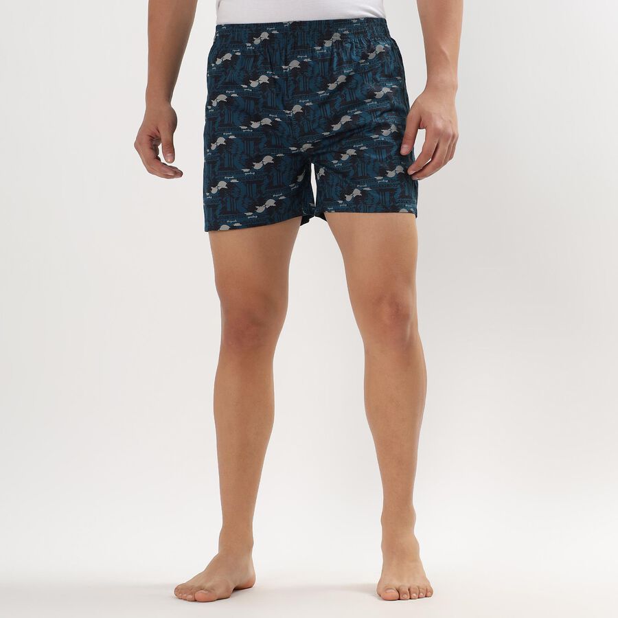 Men's 100% Cotton Boxers , Dark Blue, large image number null