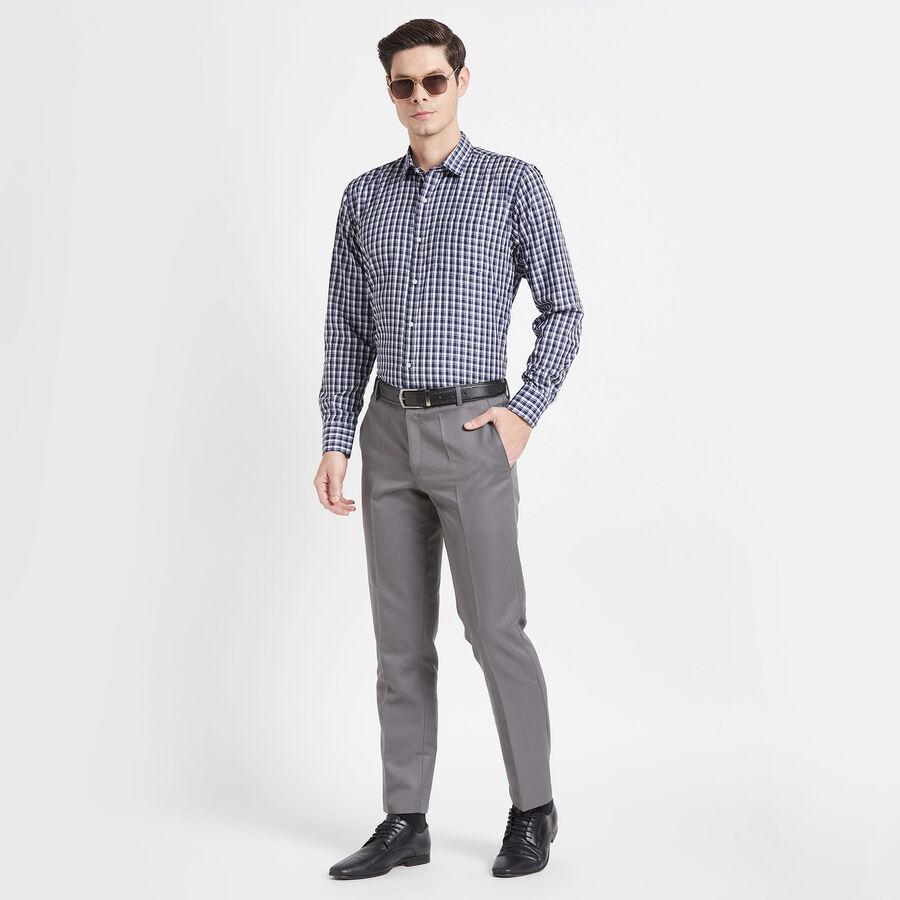 Checks Formal Shirt, Navy Blue, large image number null