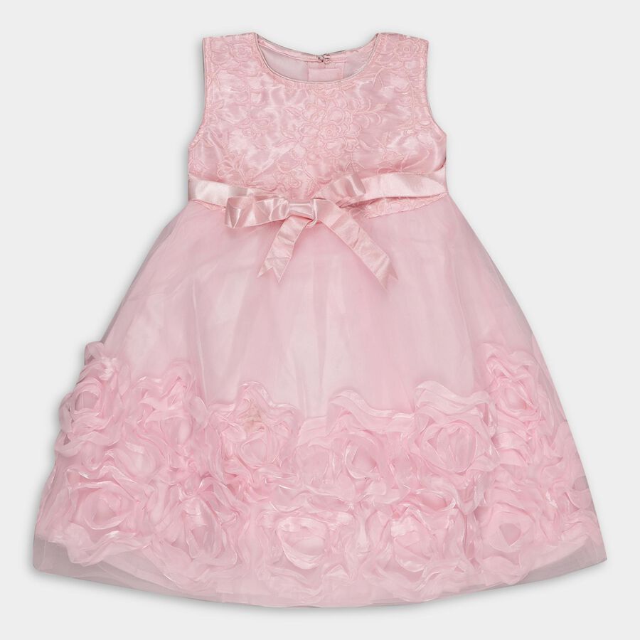 Girls' Frock, गुलाबी, large image number null