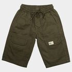 Boys' Olive Green Regular Fit Jamaican Shorts, Olive, small
