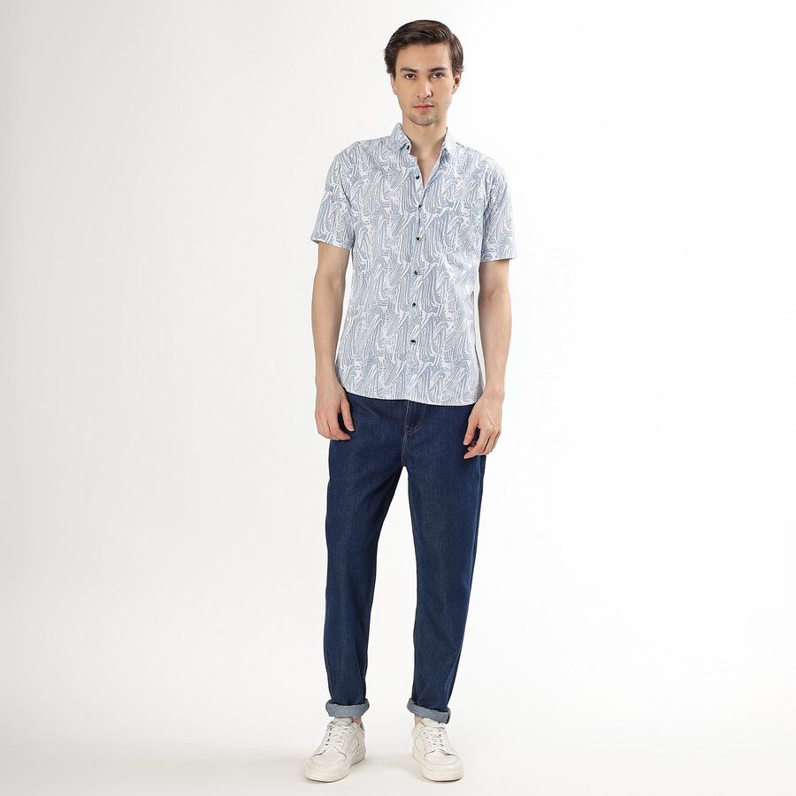 Men's Light Powder Blue Cotton Classic Casual Shirt, Light Blue, large image number null