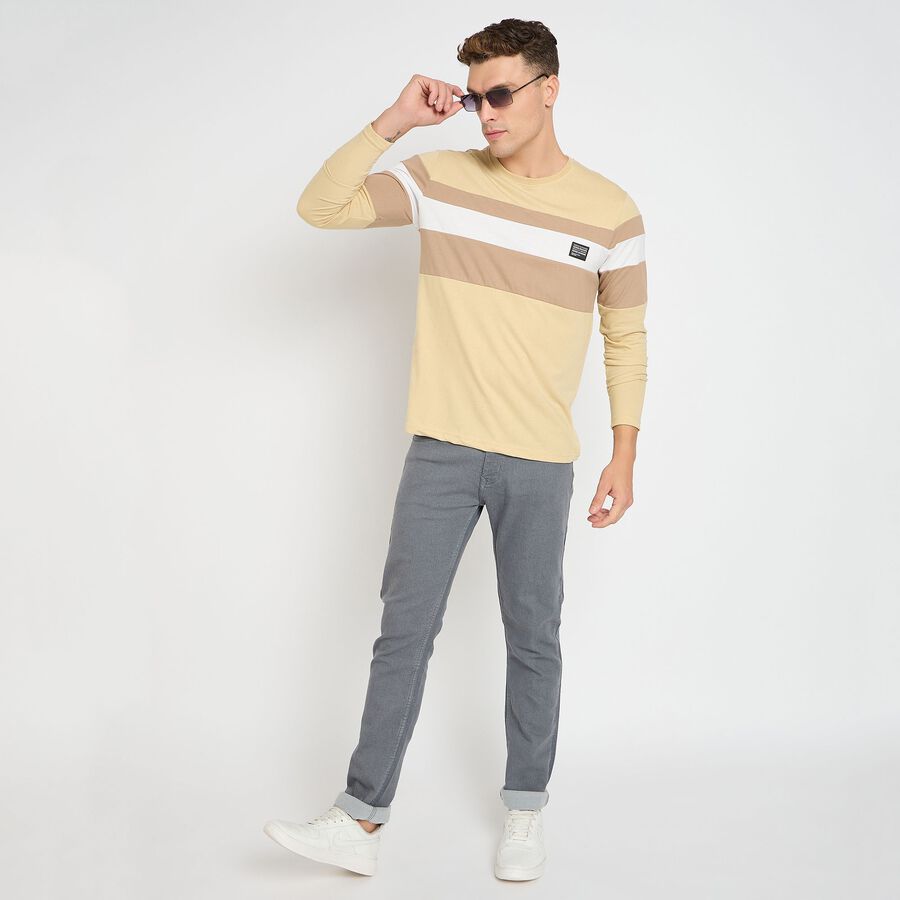 Men's Slim Fit Jeans, हल्का ग्रे, large image number null