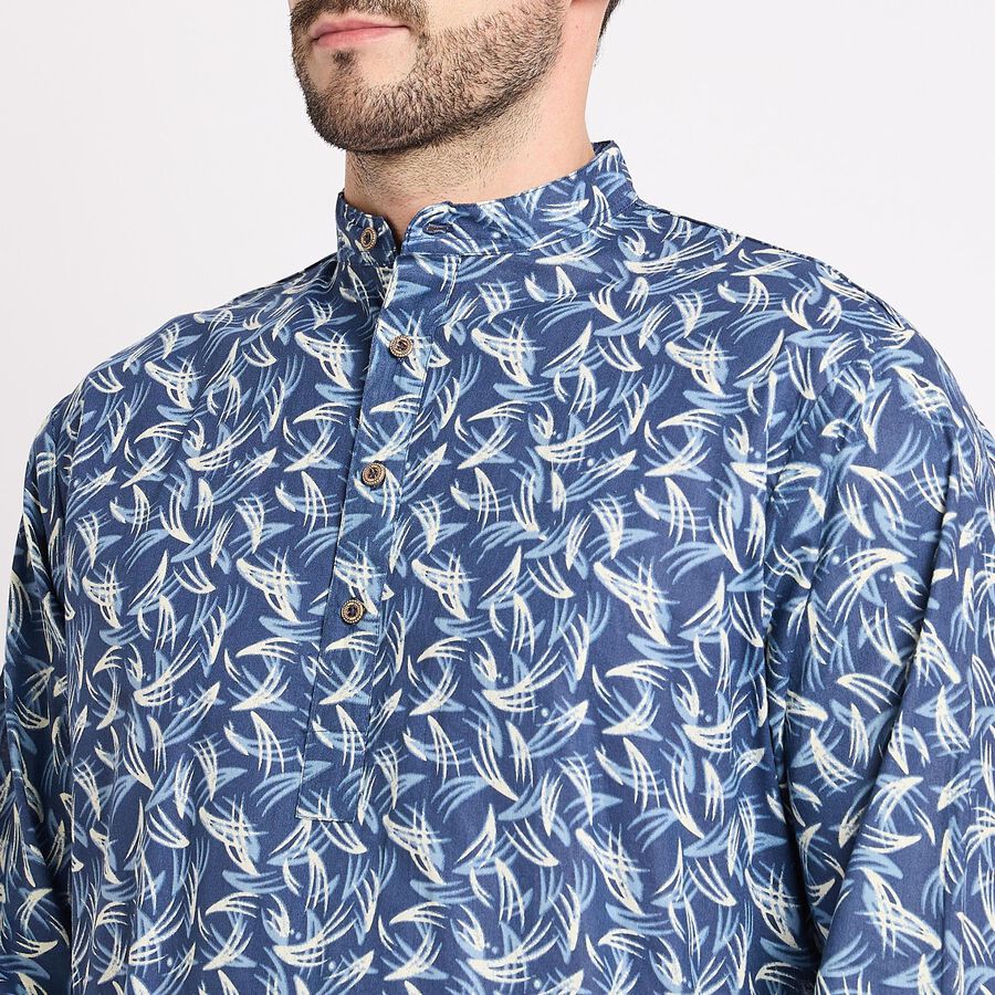 Men's Kurta, गहरा नीला, large image number null