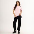 Ladies' 100% Cotton Round Neck T-Shirt , Pink, small image number null
