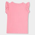 Girls' 100% Cotton T-Shirt , Pink, small