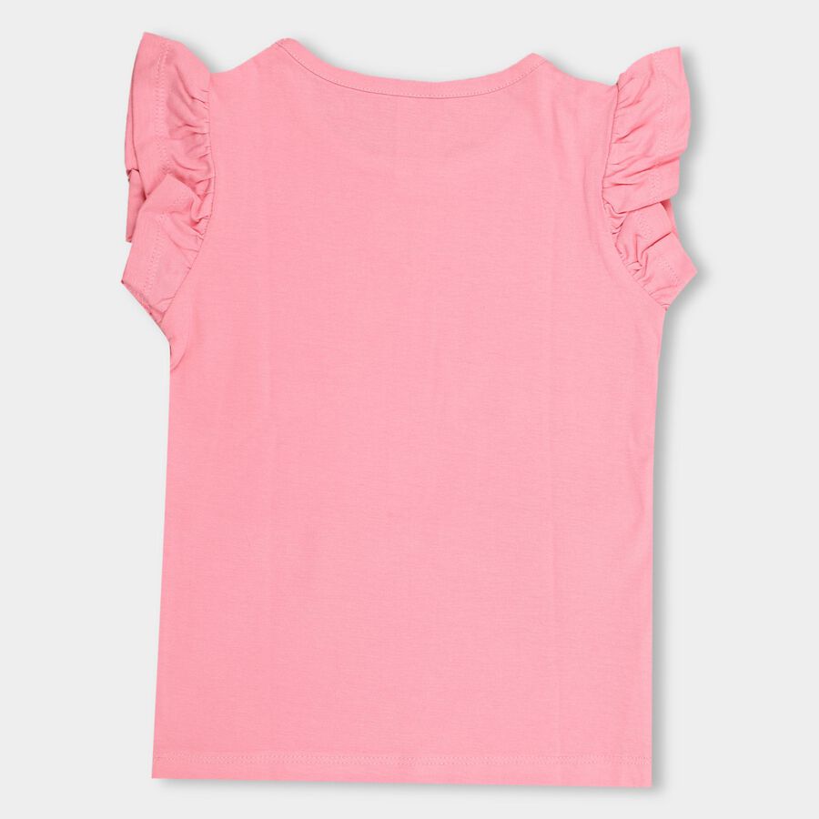 Girls' 100% Cotton T-Shirt , Pink, large