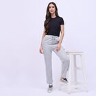 Women's Light Ash Grey Relaxed Fit Cargo Track Pants, Melange Mid Grey, small