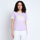 Ladies' 100% Cotton Round Neck T-Shirt , Lilac, small image number null