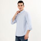 Men's Light Blue Cotton Button Down Casual Shirt, हल्का नीला, small