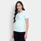 Cotton Round Neck T-Shirt, Light Green, small image number null