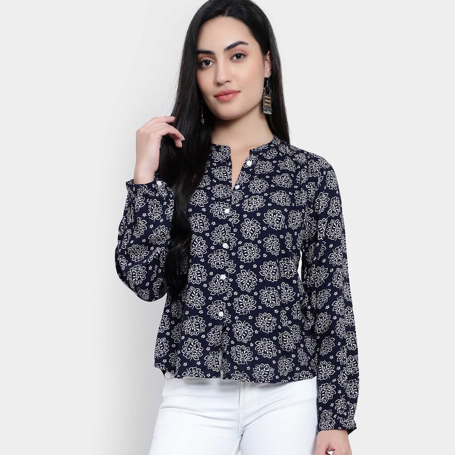 All Over Print Shirt, Navy Blue, large image number null