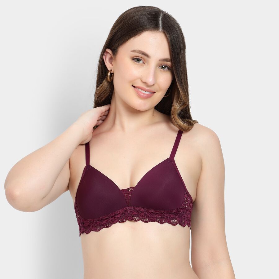 Ladies' Padded Bra, Wine, large image number null