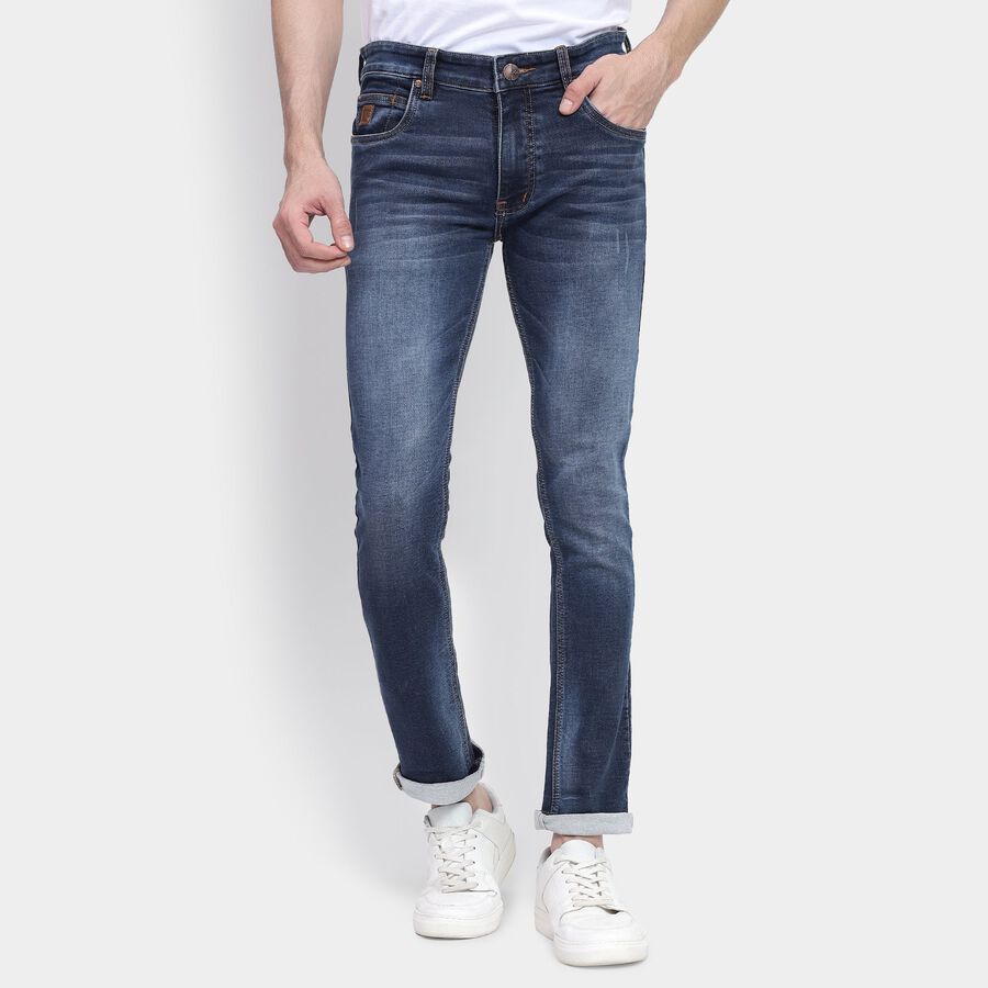Men's Skinny Jeans, Dark Blue, large image number null