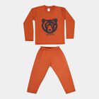 Boys Printed Baba Suit, Brown, small image number null