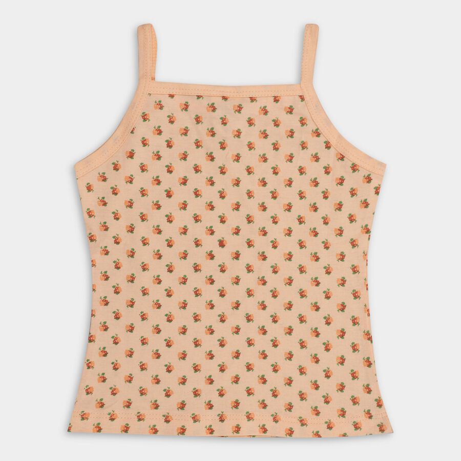 Girls' 100% Cotton Vest (Pack of 2), Peach, large image number null