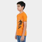 Boys Rust Crew Neck Regular Boys T-Shirt, रस्ट, small