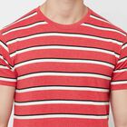 Stripes Round Neck T-Shirt, Red, small image number null