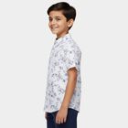 Boys White Cotton Classic Casual Shirt, White, small
