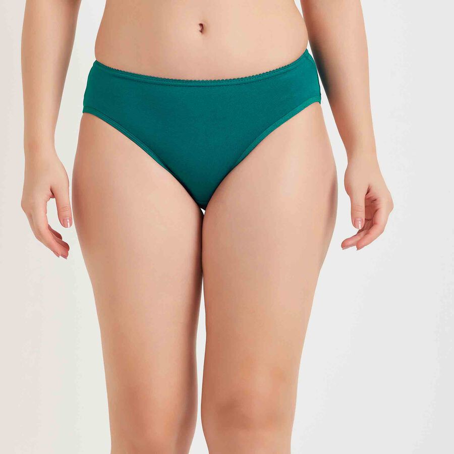 Cotton Solid Panty, Teal Blue, large image number null