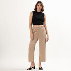 Women's Muted Beige Skinny Fit Textured Harem Pants, गहरा पीला, small image number null