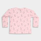 Infants' Light Pink Cotton V-Neck Casual T-Shirt, Light Pink, small image number null
