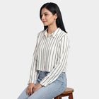 Women's White Classic Shirt, सफ़ेद, small