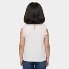 Girls Light Pink Round Neck Casual Sleeveless T-Shirt, Light Pink, small