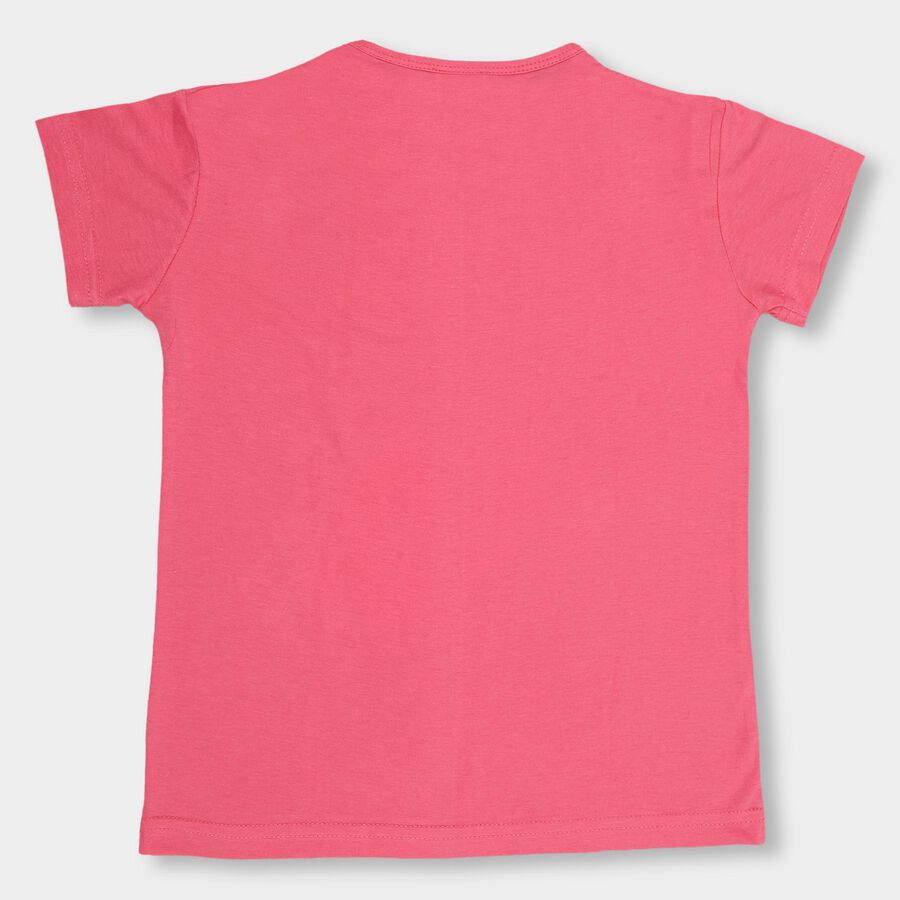 Girls' T-Shirt , गुलाबी, large