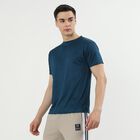 Men's Deep Teal Crew Neck Athleisure T-Shirt, Teal Blue, small image number null