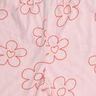 Girls' Soft Pink Floral Printed Relaxed Fit Capri, Light Pink, small image number null