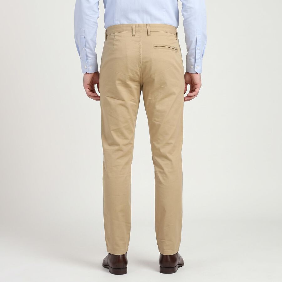 Men's Beige Slim Fit Chino Trousers, Beige, large