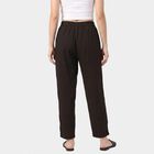 Women's Black Regular Fit Solid Palazzos, Black, small